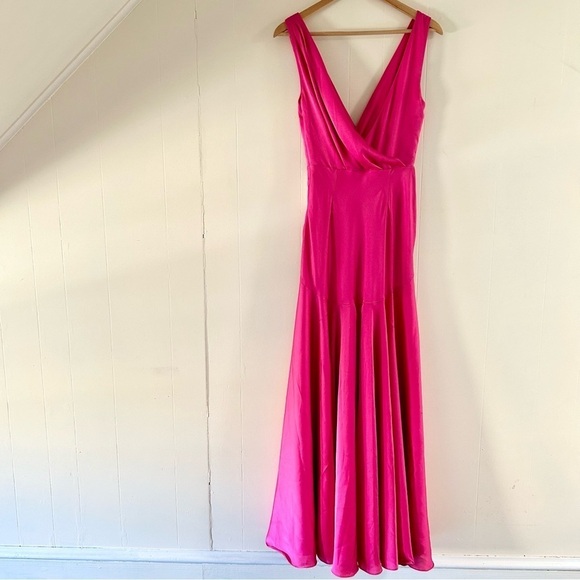 Fame & Partners x Free People Essie Dress in Hot Pink sz 6 - Picture 4 of 5